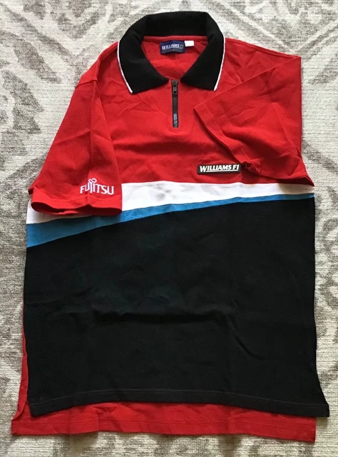 Williams Racing, Formula 1, Polo Shirt, Medium, anni '90, Indossata, Posta Gratuita UK