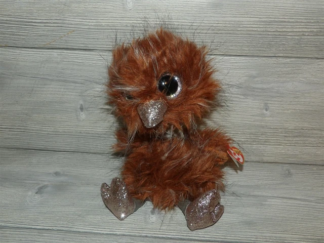 RARE 11" Ty 2019 ORSON Plush OSTRICH w/ Large Eyes & Sparkles Stuffed Toy (23b)