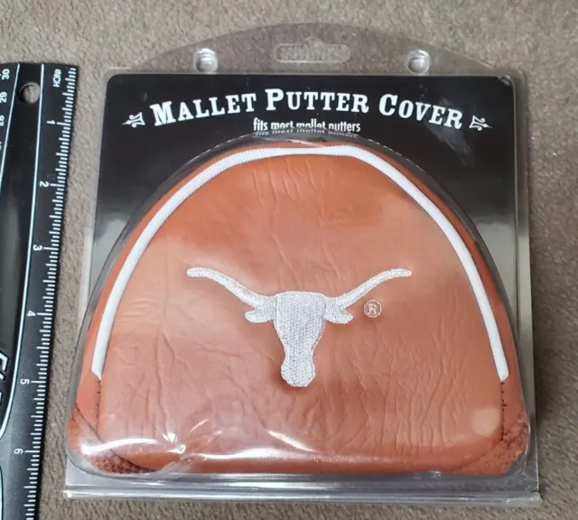 NCAA Texas Longhorns Mallet Putter Cover Golf Headcover Course Club Bag NIP