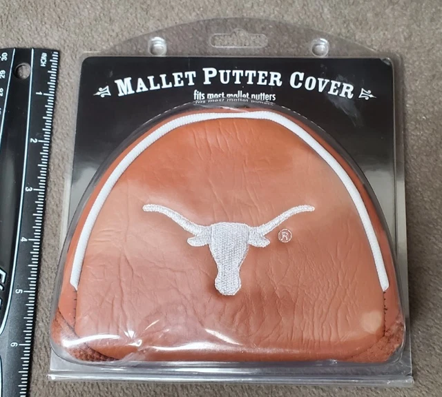 NCAA Texas Longhorns Mallet Putter Cover Golf Headcover Course Club Bag NIP