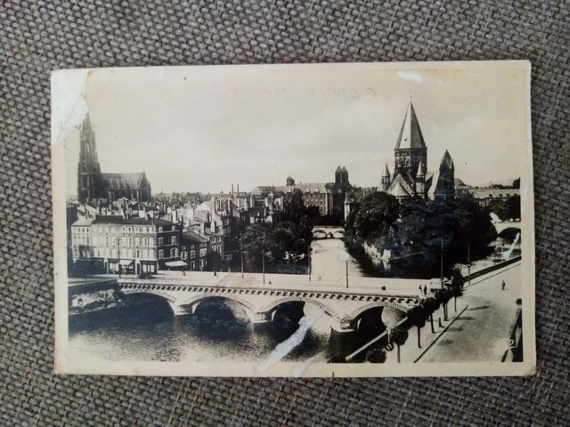 Cpa Metz Le Pont Moyen