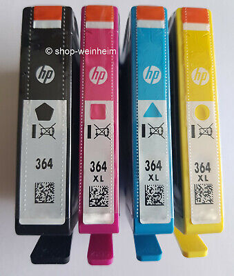 Originale HP 364BK + Colori XL 4er-Pack Cartucce di Inchiostro Pacco Multiplo