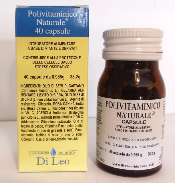 Di Leo Polivitaminico Naturale Integratore Alimentare 40 Capsule