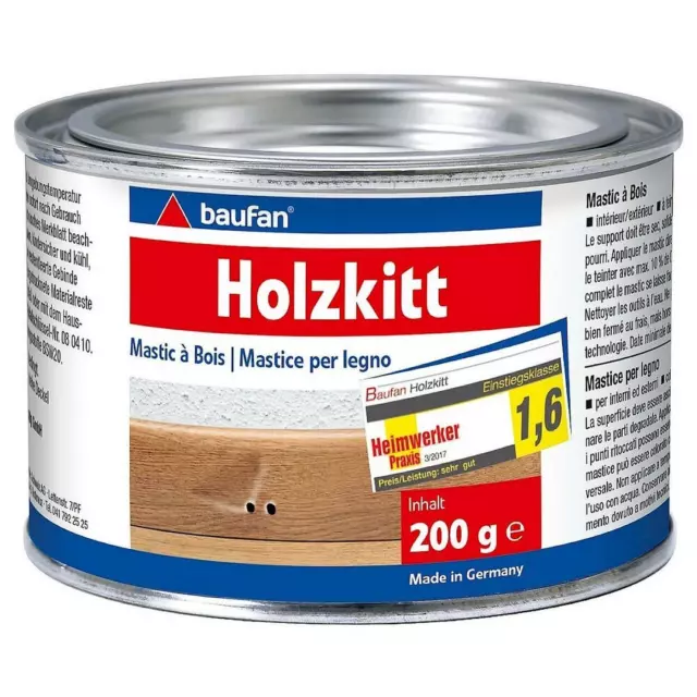 Baufan Holzkitt Holzreparatur Ausbesserung Füllmasse Spachtelmasse Natur 200g