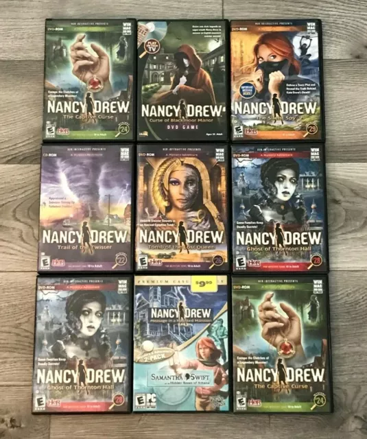 Nancy Drew PC CD Rom Game Fun Pick & Choose Computer Game Lot Updated 10/17/23