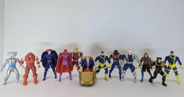 Marvel ToyBiz Die Cast Metal Mini Figures Lot Of 12 Vintage X-Men Avengers 1994