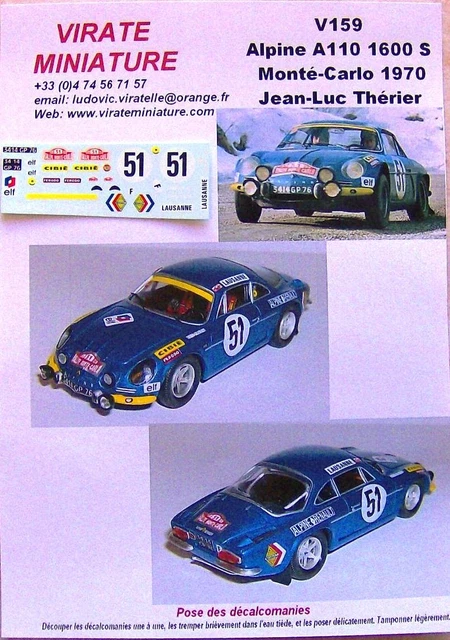 V099 RENAULT 5 Gt Turbo Rallye Monte Carlo 1986 Bernard Dongues Decals Virate EUR 12,00 - FR