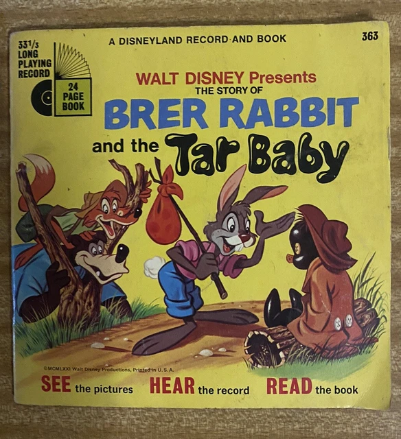 WALT DISNEY PRESENTS Brer Rabbit And The Tar Baby Vintage Disneyland ...