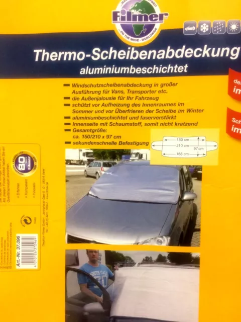 # 2x Thermo Auto Scheibenschutz XL Front Scheibenabdeckung für Transporter  Vans