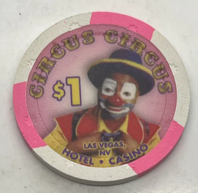 Circus Circus Casino $1 Chip - Las Vegas Nevada Sun Mold 2010