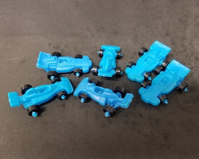 Blue Cars Plastic Gumball Vending Prizes Toys Lot of 6