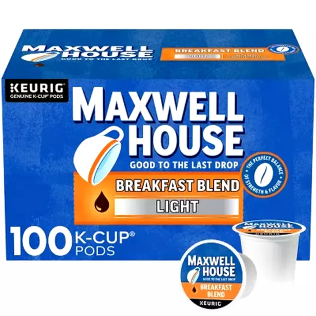 Maxwell House Breakfast Blend Light Roast K-Cup Coffee Pods 100 Ct