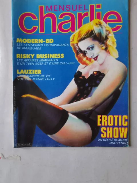 Charlie magazine revue poster m. Gourdon frère Aslan avril 1984 TBE