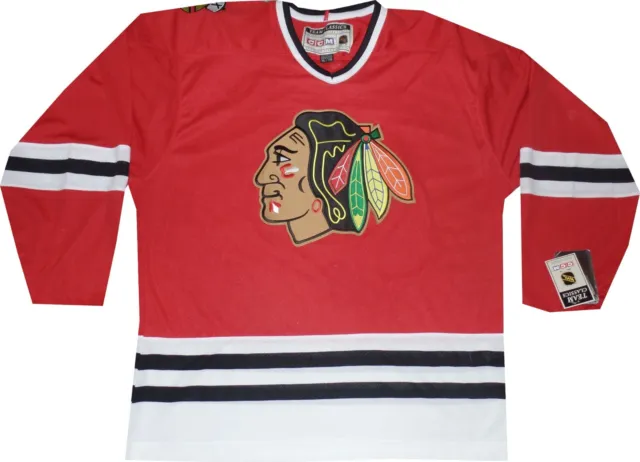 Chicago Blackhawks Throwback 7270A CCM Red Jersey $140 New tags XL