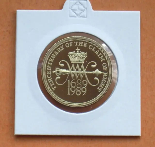 1989 Proof Two Pound Claim Of Rights £2 Coin From A Royal Mint Proof Set.