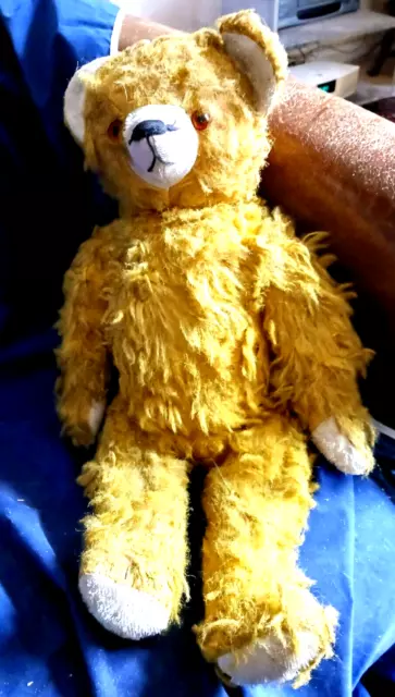 antiker Teddy Teddybär mit Holzwolle gefüllt