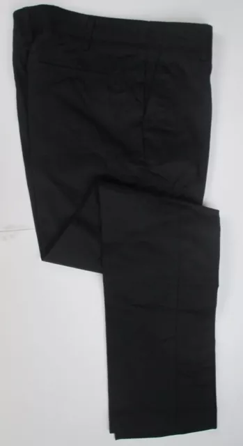 LANDS END Black School Uniform Slim Leg Chino Pants Womens 8 INSEAM 32" NEW