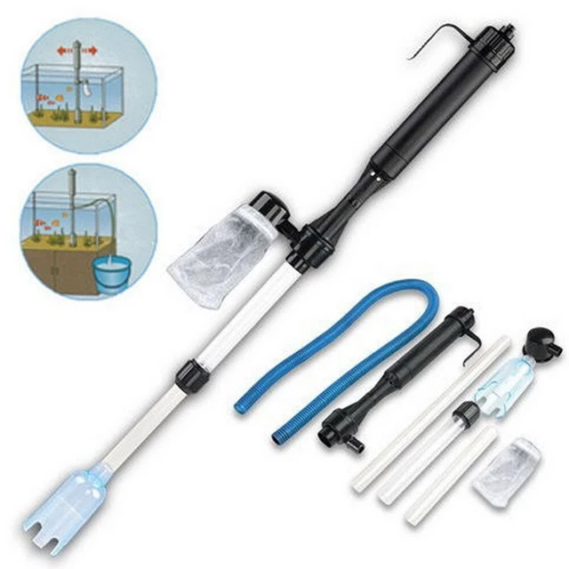 Batteria Acquario Cambiaacqua Pompa Serbatoio Pesci Pulizia Automatica Acqua A