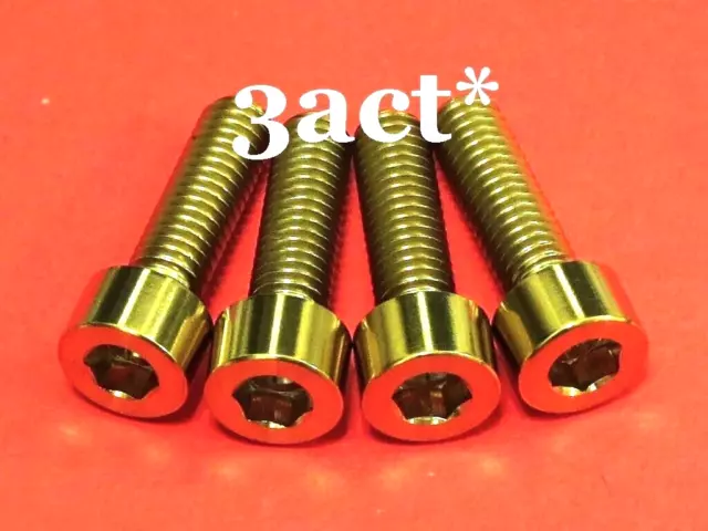 4 Gold M6 x 20mm Titanium/Ti Bolt - Shimano XTR, XT, SLX, Deore Brake Caliper