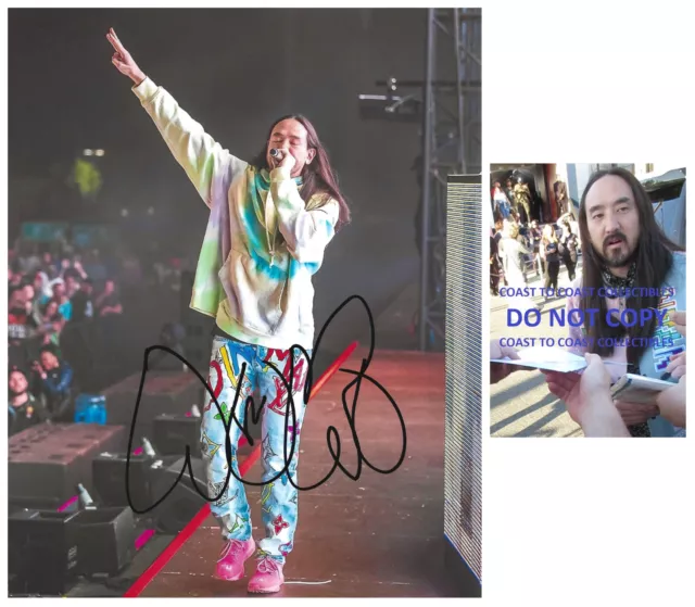 DJ Steve Aoki EDM Music Producer signed 8x10 Photo COA Proof. autographed