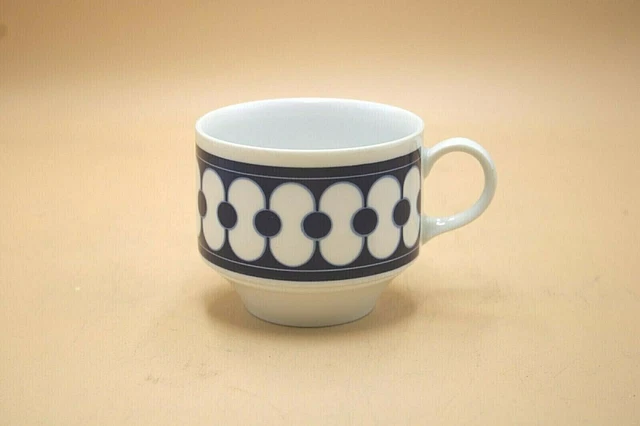 Mitterteich Space Age blaue Kreise Kaffeetasse Tasse Teetasse Porzellan Ø 8 cm