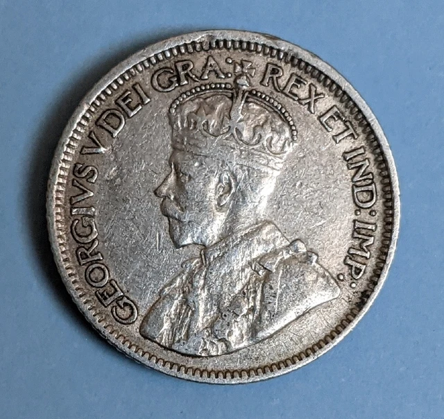 1919 Canada 10 Cents - Silver (.925) Coin - High Grade - Last Year Issue