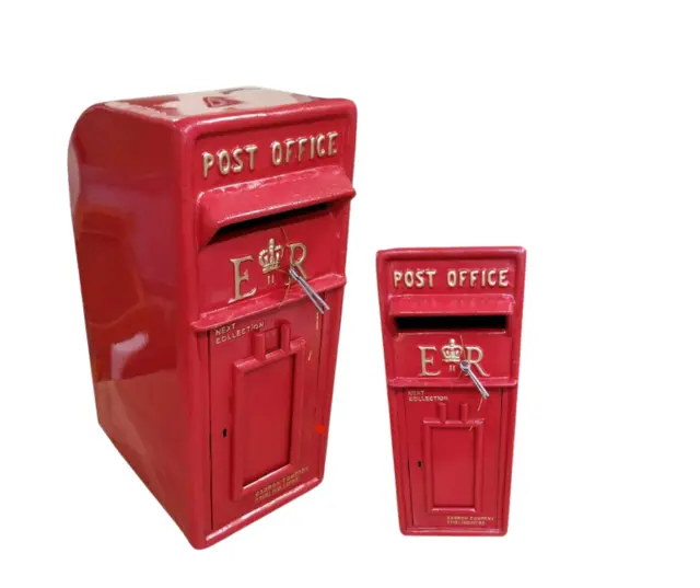 Cast Iron ER Royal Mail Post Box Postal Box Red British Mailbox