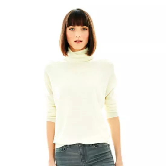 Joe Fresh Dolman-Sleeve Turtleneck Sweater Sizes M, XL Ecru New