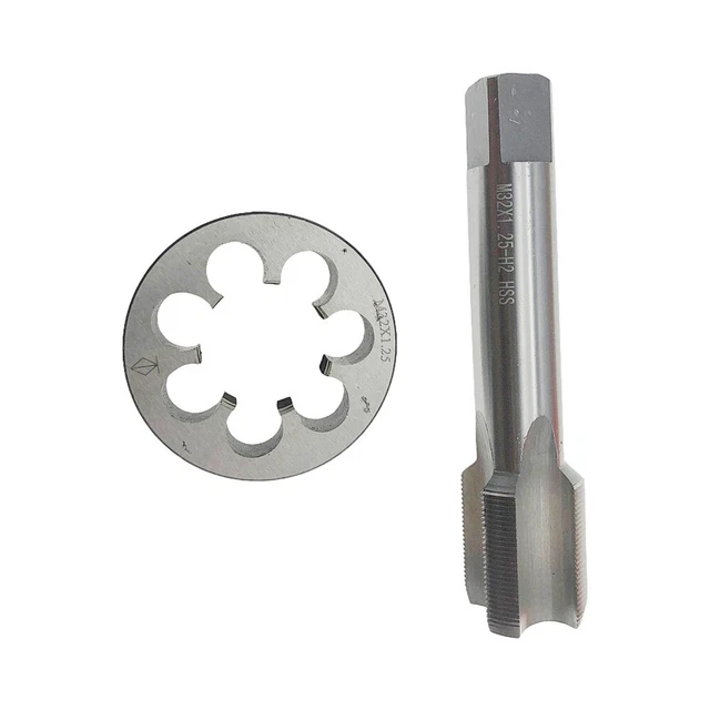 1pc HSS M32x1.25mm Right hand Plug Tap and M32x1.25mm Die Threading Tool HSS New