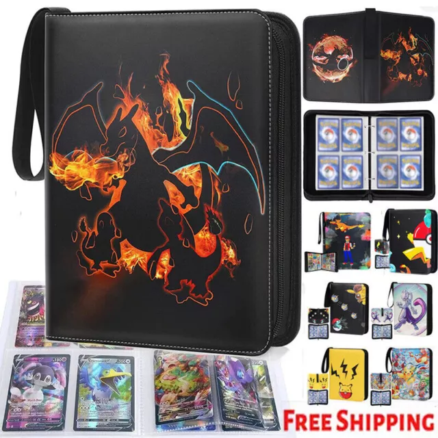 Pokemon Zip Trading Card Packs Binder Folder -Holds 4/900 Cards Album Book Case