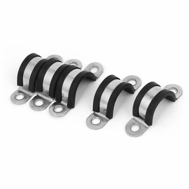 Tuyau Flexible Attaches Câble En Caoutchouc Epdm Noir Clips U Bordée D 20Mm 5Pcs
