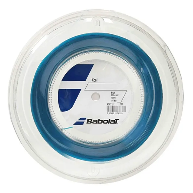 Babolat Xcel 1.25mm 17G 660ft 200m Tennis Racket String Reel Blue NWT 117837