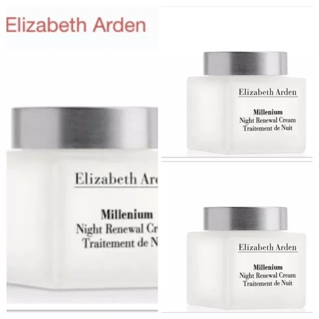 3 PACK Elizabeth Arden Millenium Night Renewal Cream 1.7 Oz X 3 Pcs  NEW unboxed