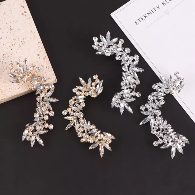 Fashion Ear Clip Earrings For Women Rhinestone Ear Cuff Earring Piercing Jewe-wf