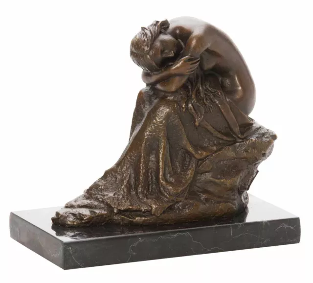 Statuetta scultura statua bronzo donna erotica arte erotica stile antico