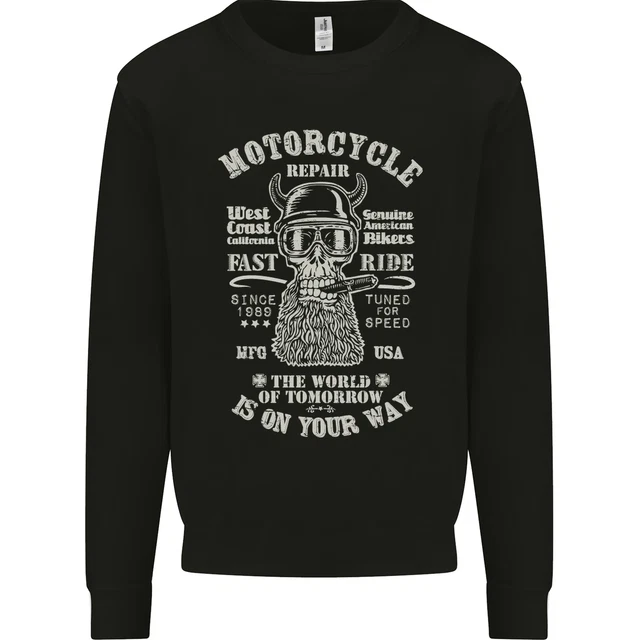 Motorcycle Repair Motorbike Biker Kids Sweatshirt Jumper