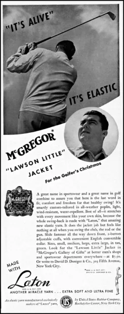 1940 McGregor Golf Lawson Little Jacket Christmas vintage photo print Ad adL55