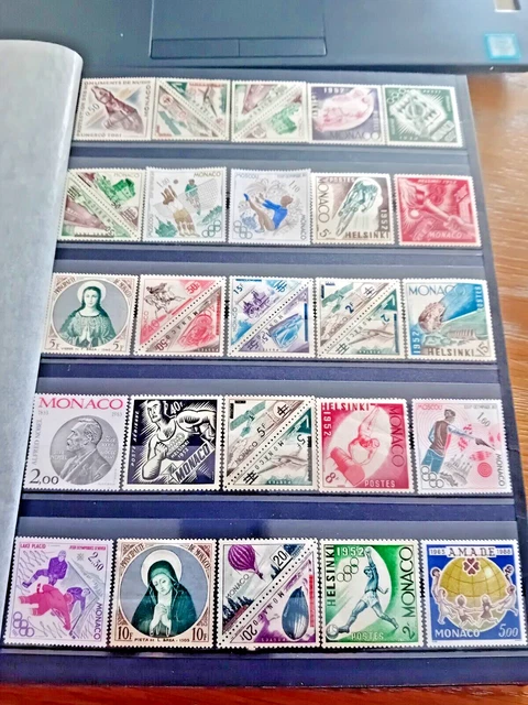 Lot de 25 timbres Monaco (Lot 17) - Non oblitérés mais sans gomme Etat Correct