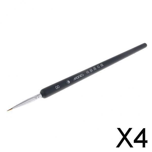 4X Pennello a punta tonda Nail Art Acquerello Pennello acrilico L.