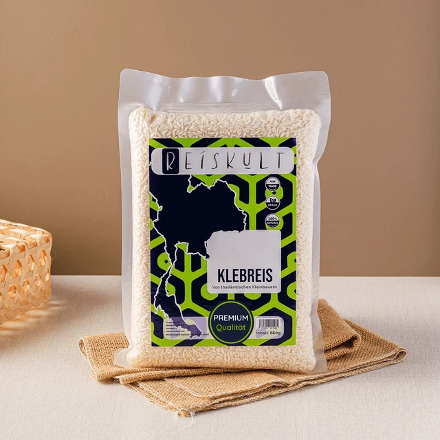 PREMIUM KLEBREIS Sticky Rice von Kleinbauern aus Thailand 660g EUR 5,99 ...