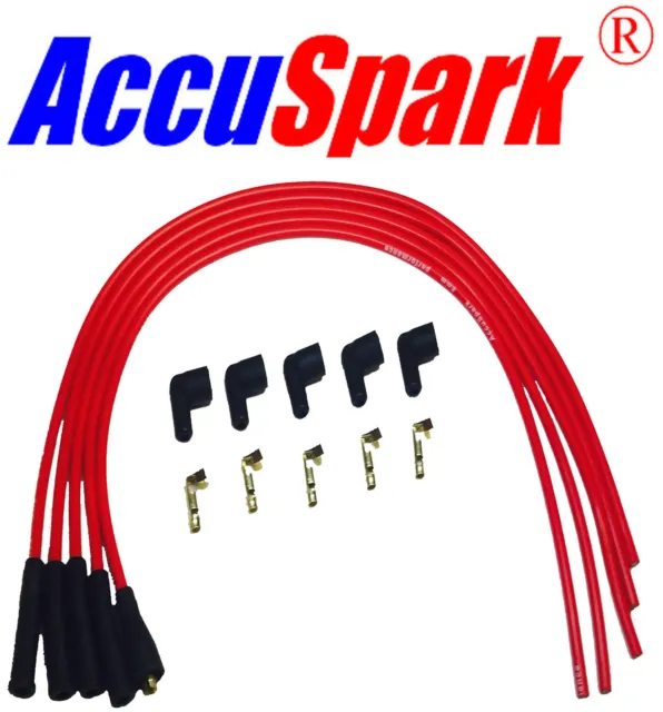 accuspark 8mm Performance Silikon HT Kabel rot für 4cyl Auto with 90° Enden