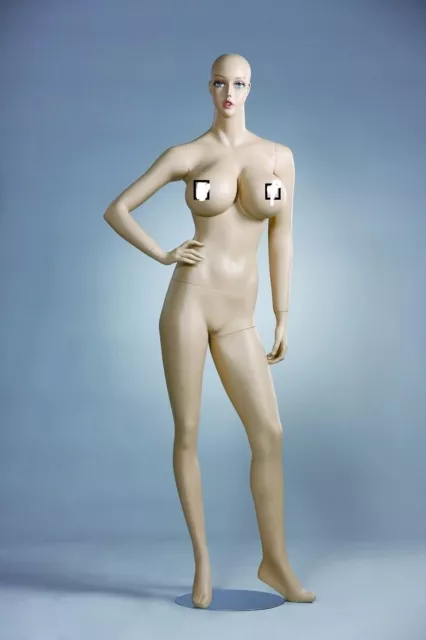 Sexy Large Bust Female Full Body Fiberglass Realistic Mannequin + wig (ac24)