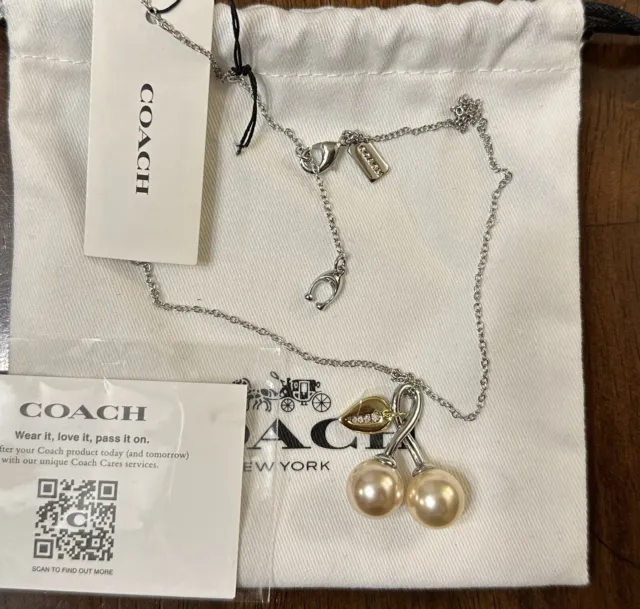 Coach Kisslock Cherry Pendant Necklace 426099TW0654 ~ FAST SHIPPING ~