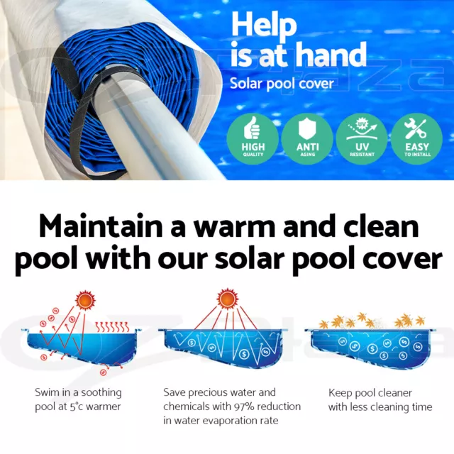 Aquabuddy Pool Cover 400 500 Micron Roller Covers Solar Blanket Swimming Bubble 3