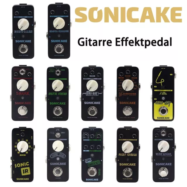 SONICAKE 11 Stile Gitarreneffekt Gitarre Pedals Delays Echos Reverb Effekte DE