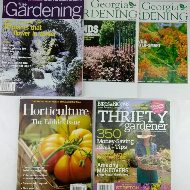 5 Gardening Magazines GA Gardening Fine Gardening Thrifty Gardener Horticulture