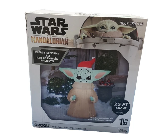 STAR WARS MANDALORIAN Grogu Baby Yoda Christmas Inflatable 3.5 ft Lit