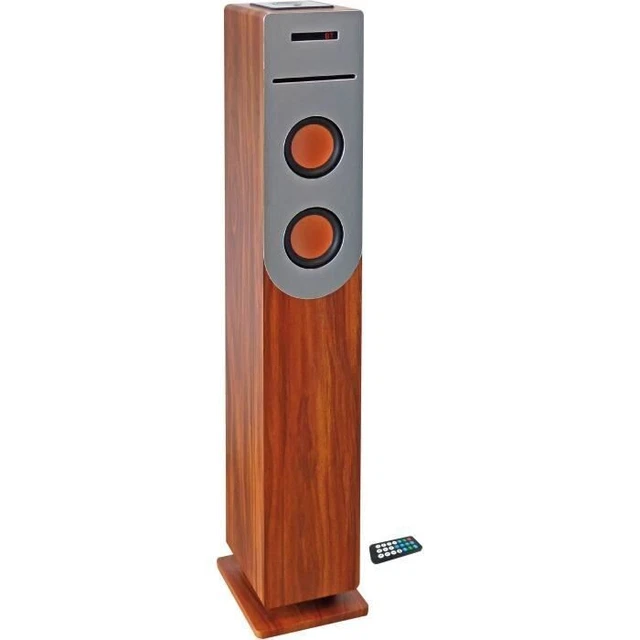 INOVALLEY HP34-CD-WOOD Tour de son Lecteur CD - Bluetooth - 100 W - USB - Boi...