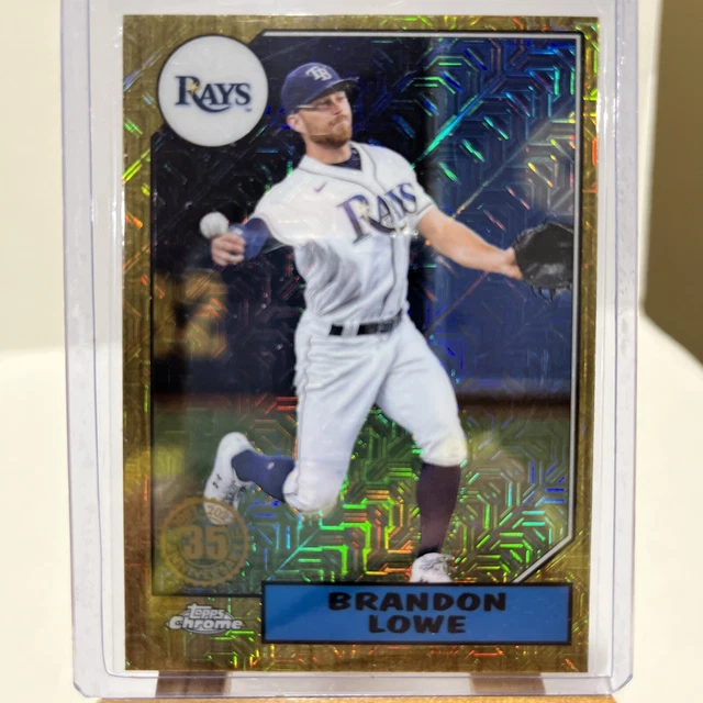 2022 Series 2 1987 Topps Chrome Base #T87C2-9 Brandon Lowe Tampa Bay Rays