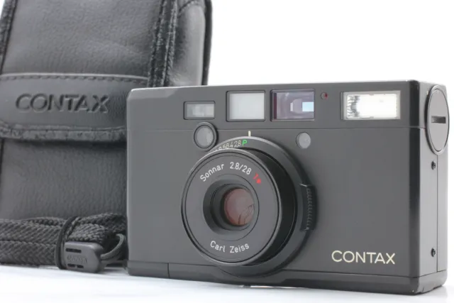 [MINT] Contax Tix Black Carl Zeiss Sonnar 28mm f2.8 Film Camera JAPAN #30584